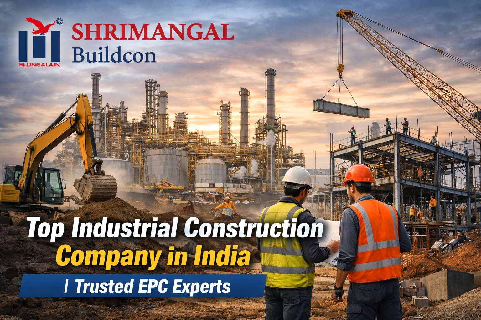 Industrial construction company in India executing turnkey EPC project at large-scale industrial site