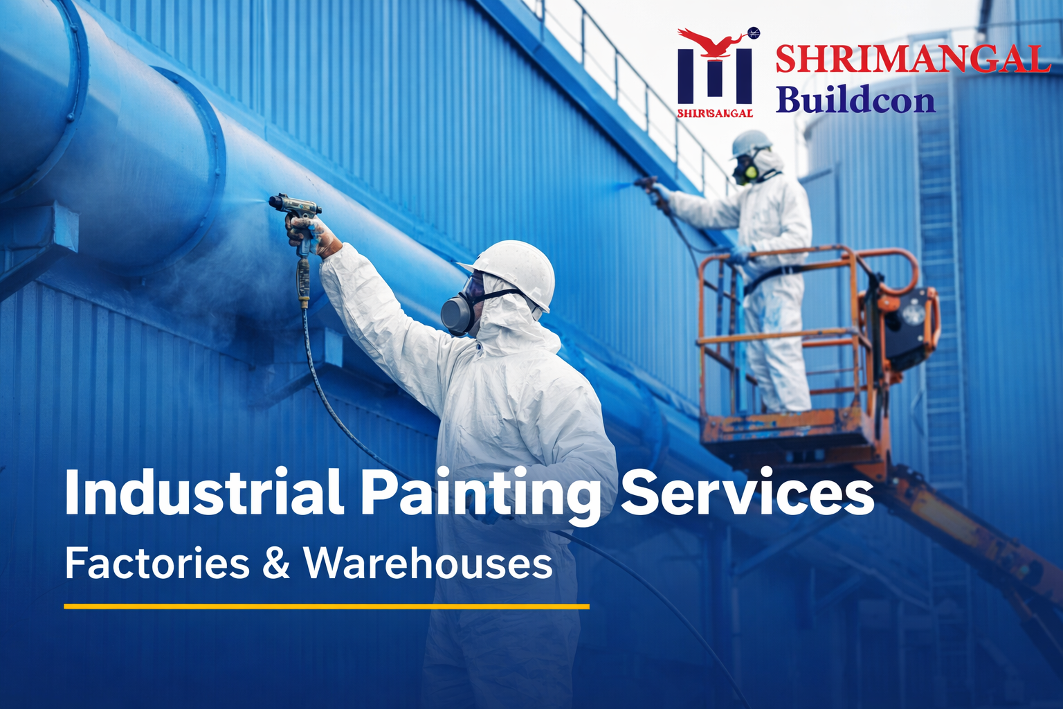 Industrial painting services for factories and warehouses by Shrimangal Buildcon