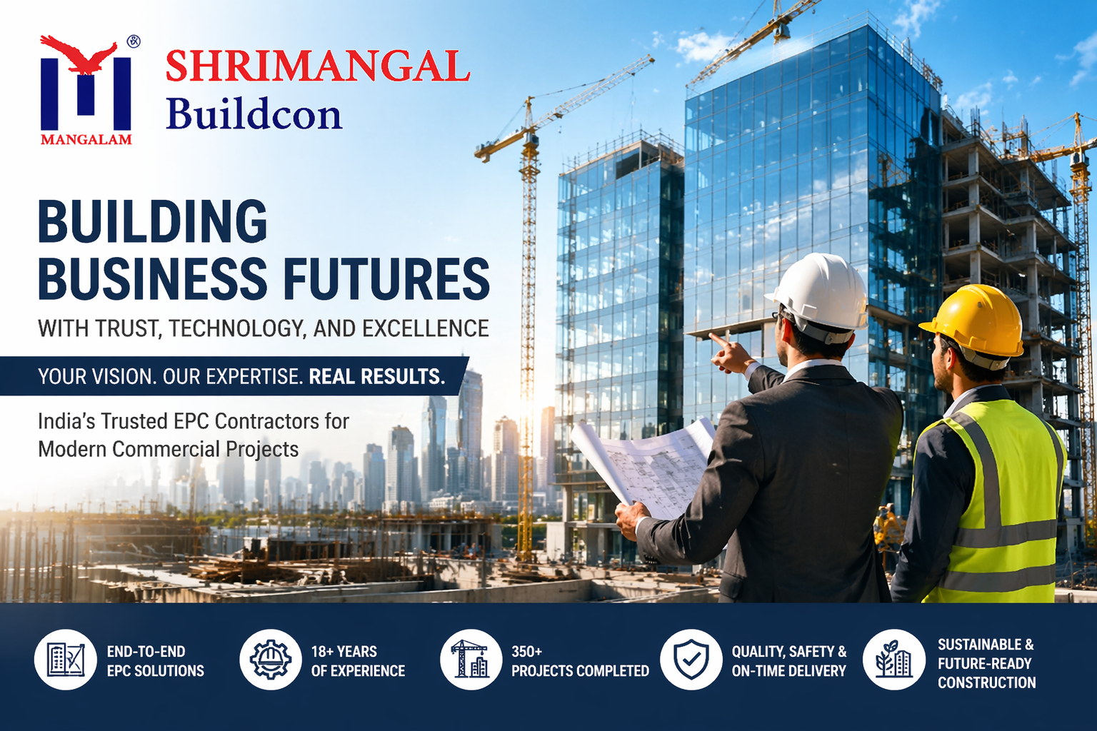 Commercial construction company in India by Shrimangal Buildcon EPC projects